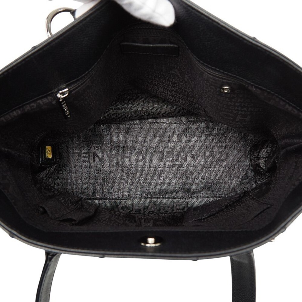 CHANEL Black Caviar Leather Tote Bag - Picture 9 of 11